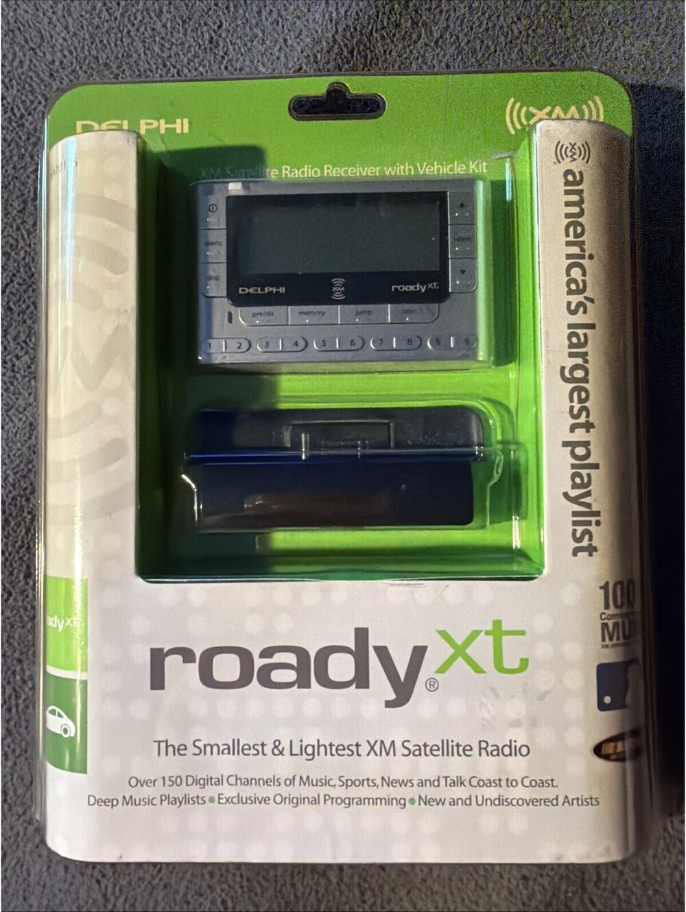 Delphi Roady XT XM Satellite Receiver with Vehicle Kit, Brand New Sealed SA10175